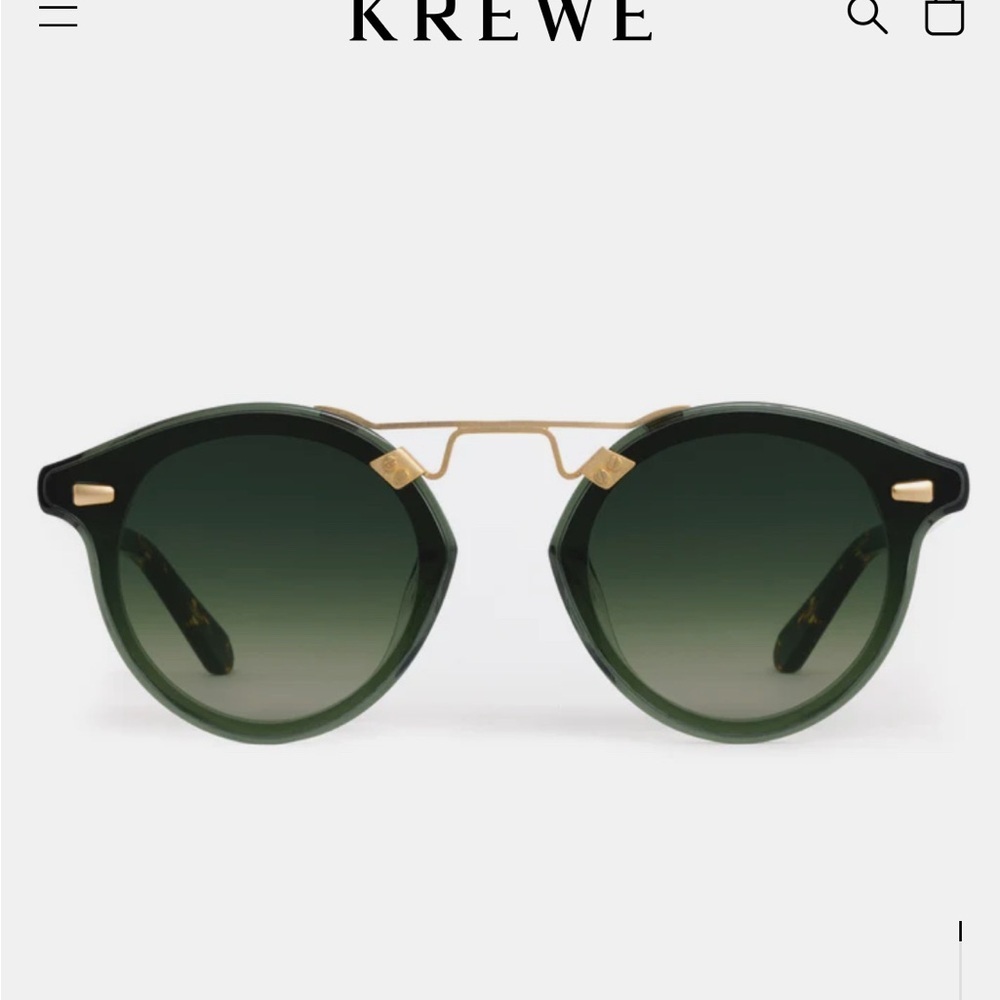 KREWE STL NYLON Sunglasses – Bottle Green + Zulu 18K